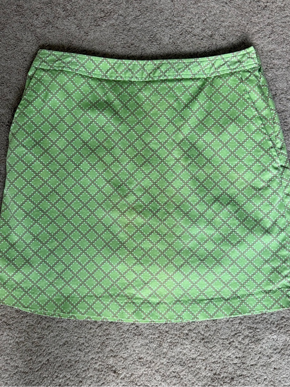 Fairway & Greene Matcha Green Geometric Golf Skort Size 8
